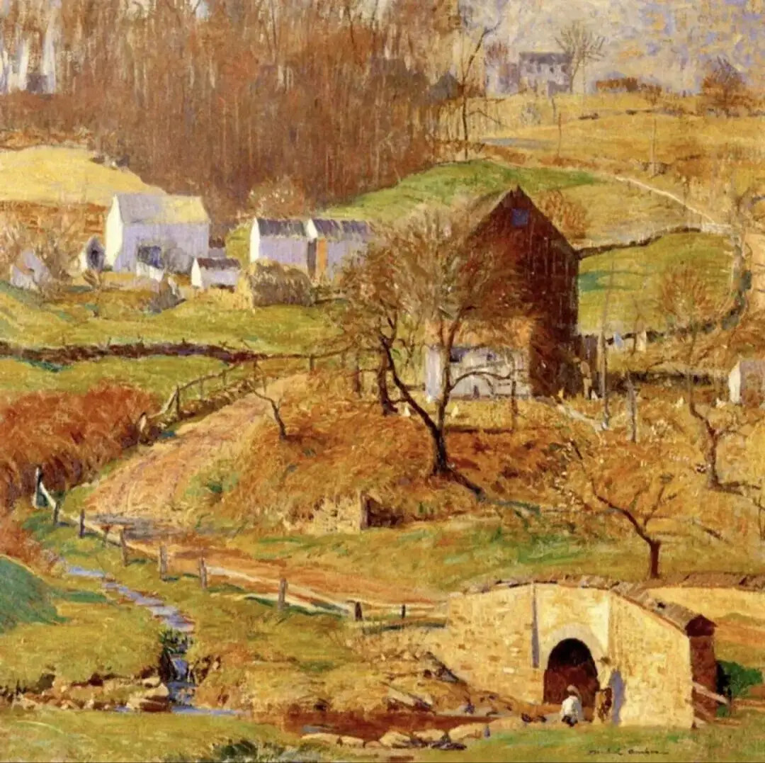 美国艺术家丹尼尔·加伯(DanielGarber，1880-1958)的油画作