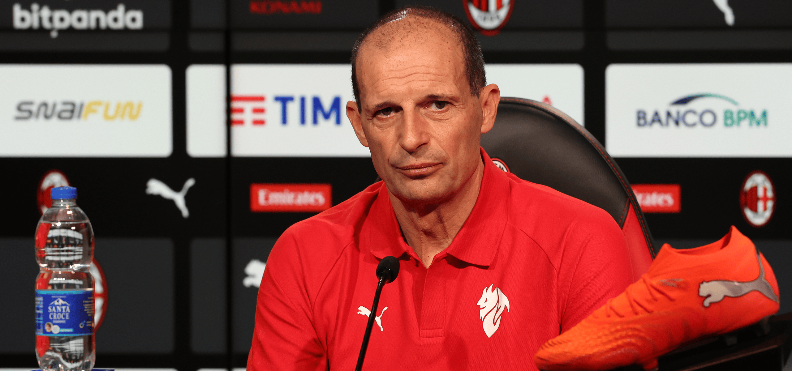 阿莱格里: 普利西奇本轮很难出战;莱奥具备踢中锋的特质