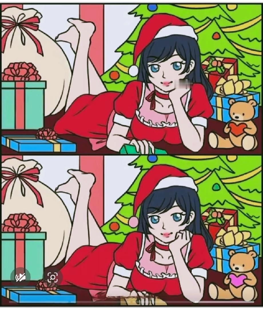 救命！这图的不同点也太‘心机’了！我只看到小熊的爱心变色，还有哪里不一样？求大佬