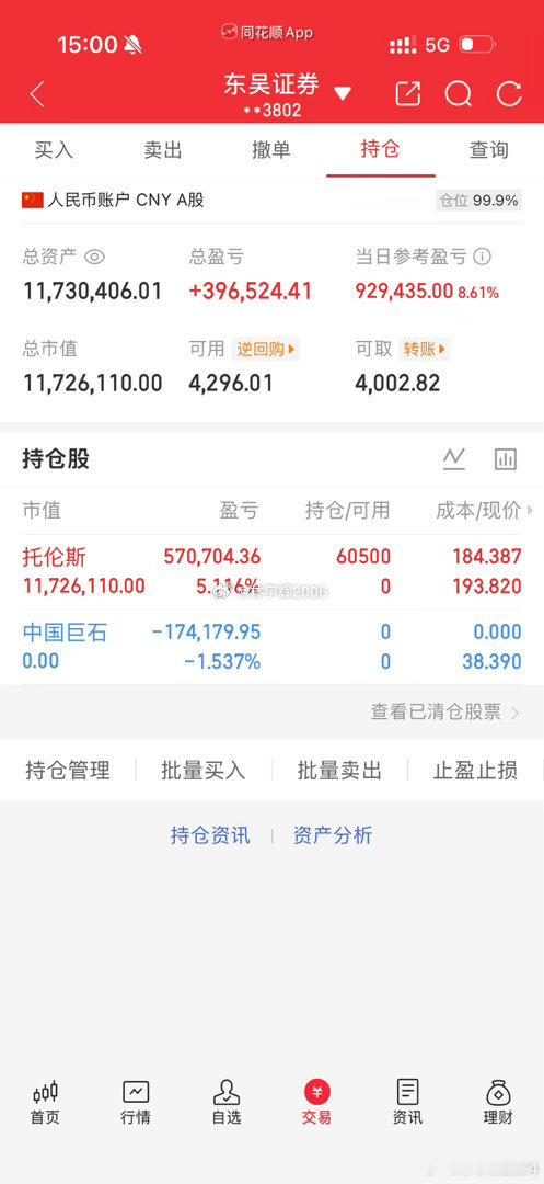 各位战友！今天账户盈利70万，整个7月炒股着实太难，本月我的整体收益亏损12.2