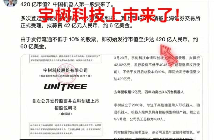 百亿估值叩开IPO大门，万亿市值存争议，机器人龙头靠实绩说话！宇树科技的科