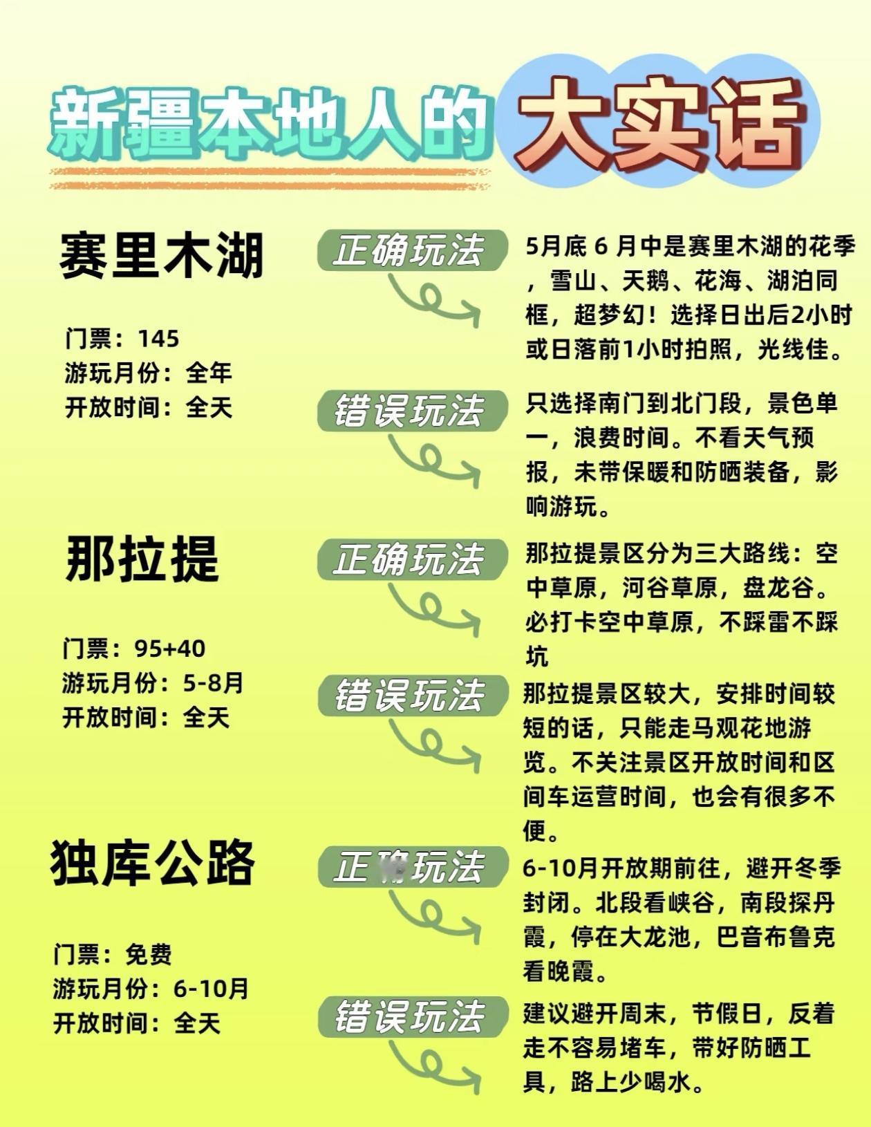 去新疆旅游,这些景点和建议要记牢!