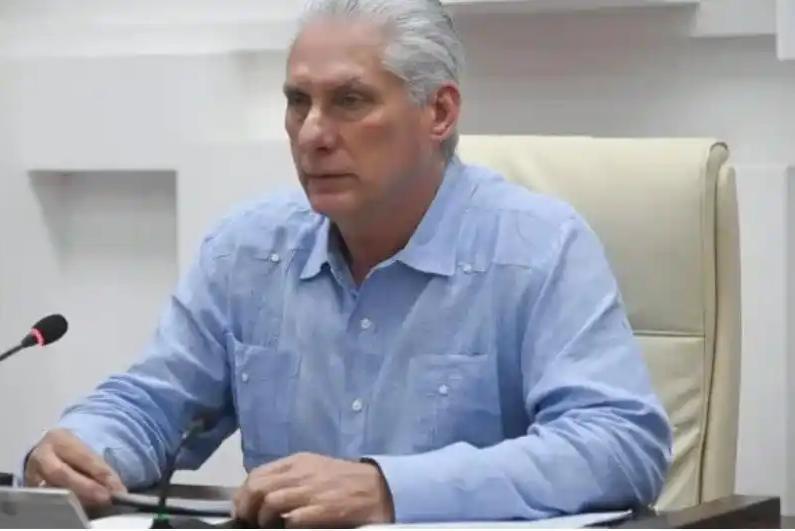 太刚了！4月7日古巴国家主席迪亚斯-卡内尔在公开采访中，对着美国直接放出硬气狠话