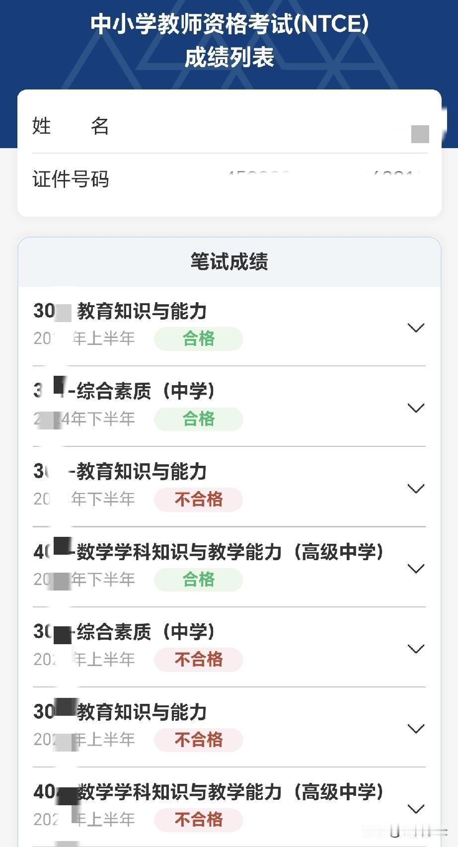 教资笔试成绩终于全部合格，是一种什么样的心情？脑子疯狂在转，不敢相信这是真的