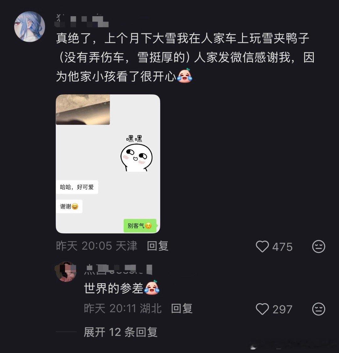 在日博主：“用日本邻居车上的积雪捏了个雪球被投诉举报了”小红书网友：“好喜欢日本