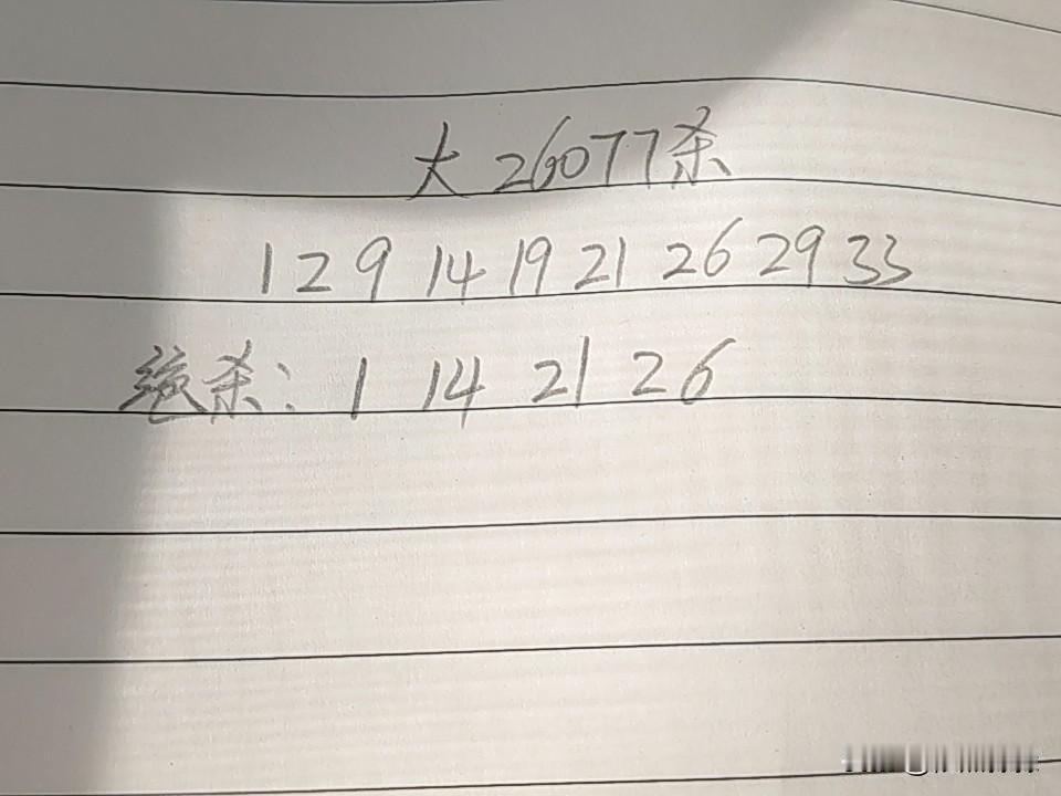大乐透26077期杀码01、02、09、14、19、21、26、29、33绝