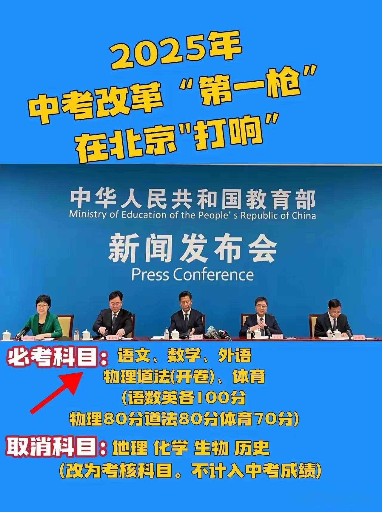 这下好了！​现在不止北京家长，全国都传开了。​原来北京中考的减负，并不是简单