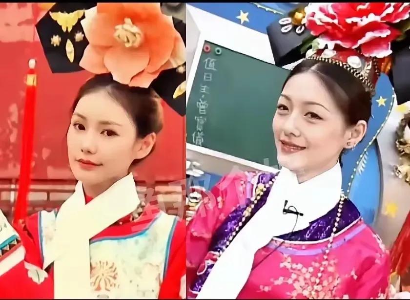 马筱梅穿着格格服挺美的，但是还是不及大S,网友甚至称东施效颦。其实，马筱梅眼