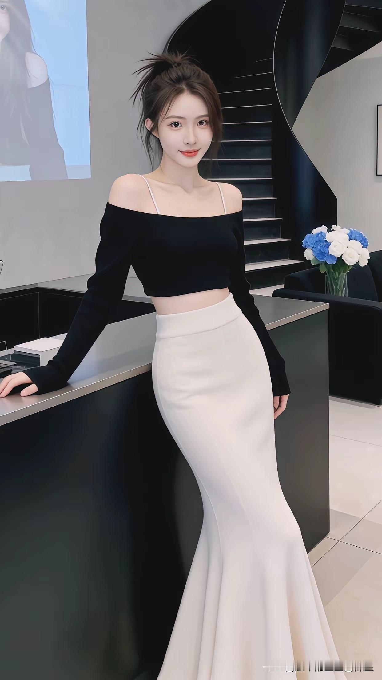 这位小姐姐好有气质啊，鱼尾裙的魅力！气质性感鱼尾裙一眼沦陷的神级美图鱼尾裙