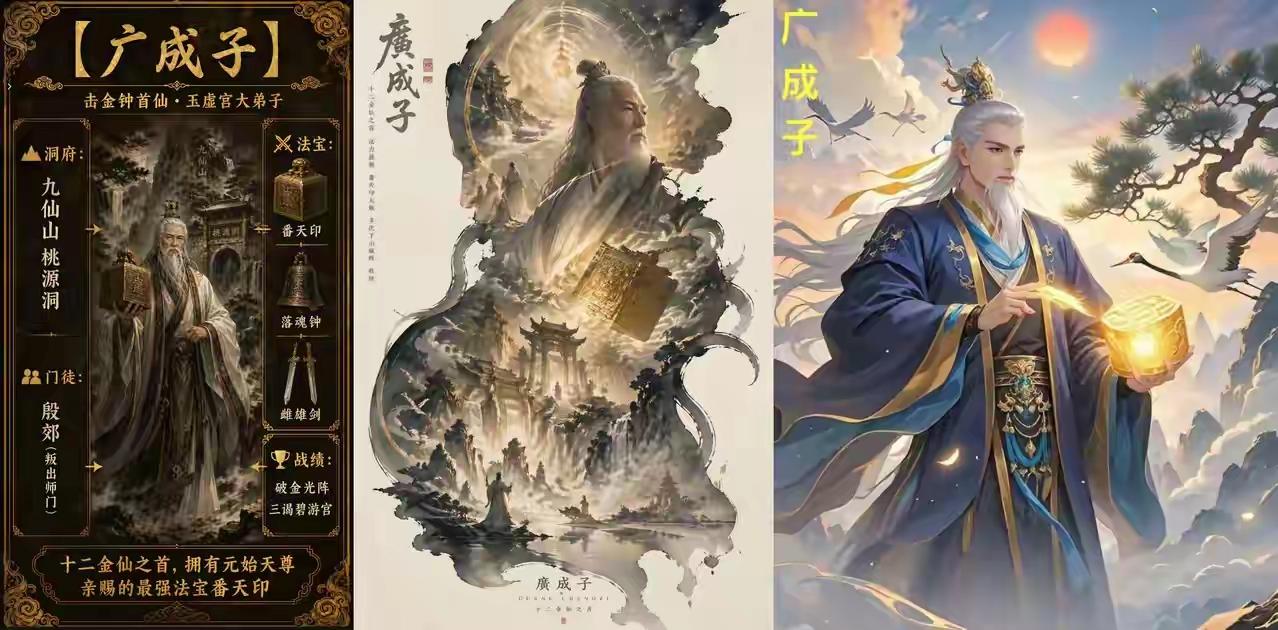 洪荒神话013集｜十二金仙之首：广成子在阐教十二金仙的序列中，广成子稳居