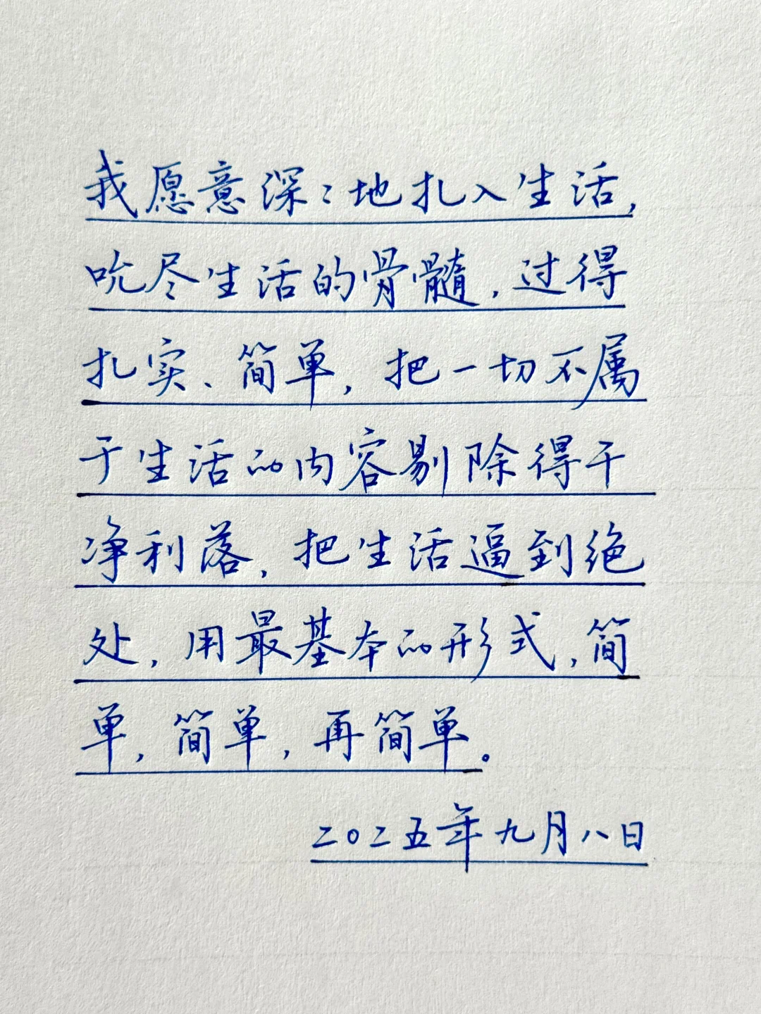 用最简单的形式，把生活过好