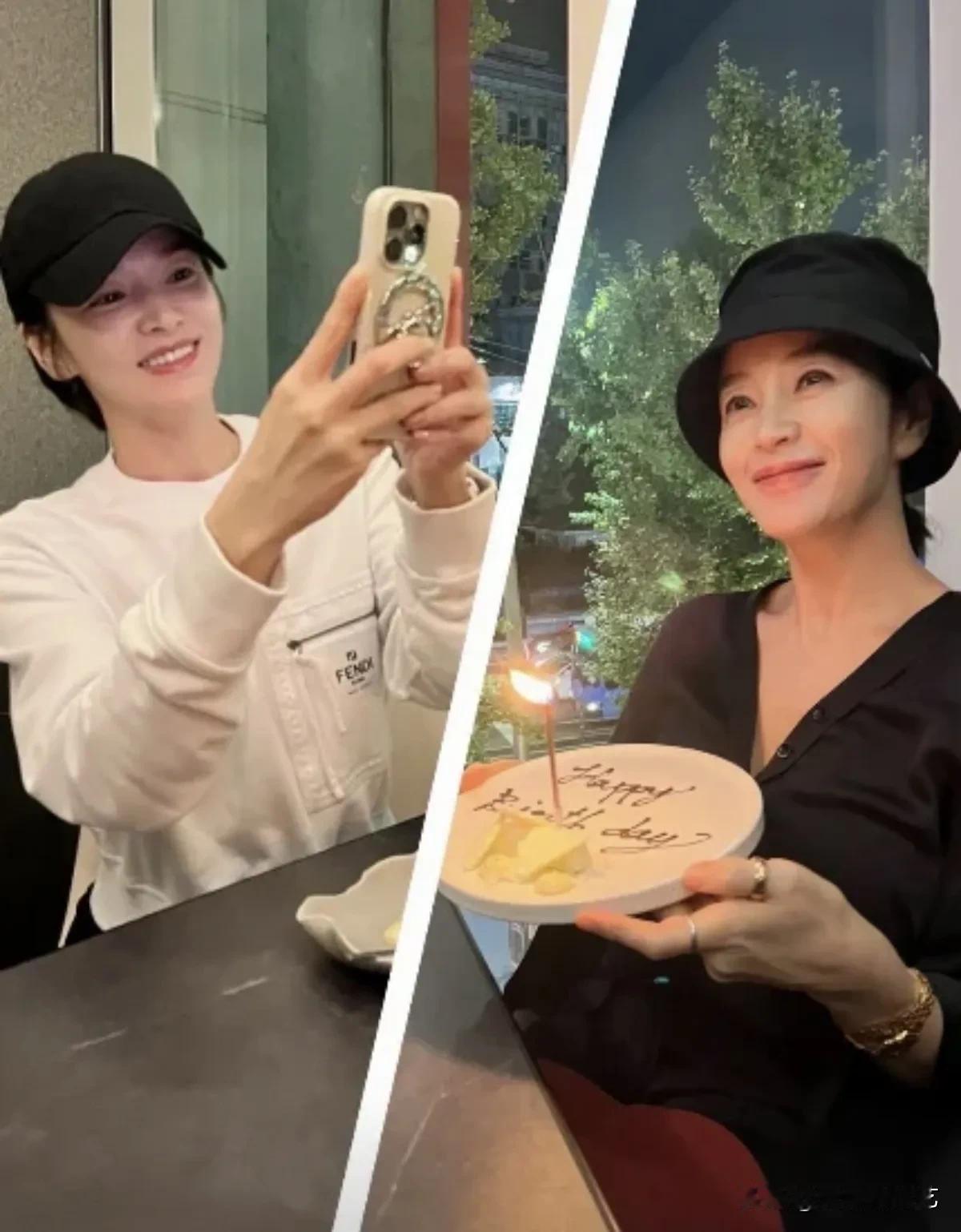18日，演员金惠秀在自己的Instagram上公开了与宋慧乔一起吃饭的照片。