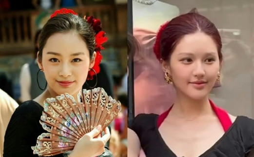 赵露思新造型曝光，意外与金泰熙经典装扮相似，引发网友热议，是致敬还是巧合？​​