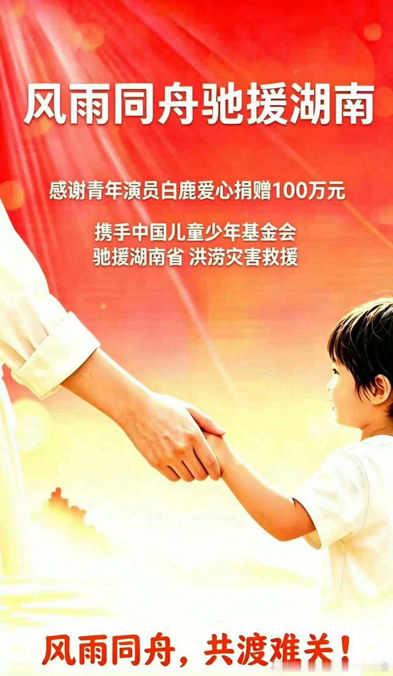 白鹿给湖南灾区捐赠100万看着白天的热搜真是具象化了别人朝你扔泥巴你拿泥巴种荷花