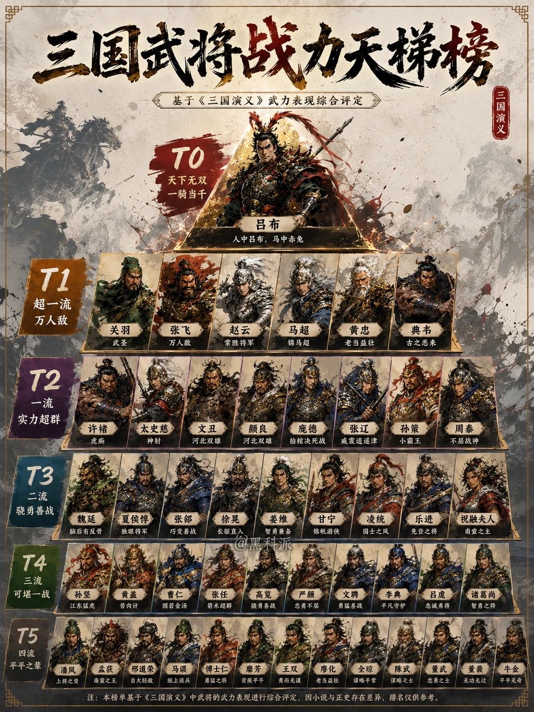 三国武将战力值排名，你认可吗？