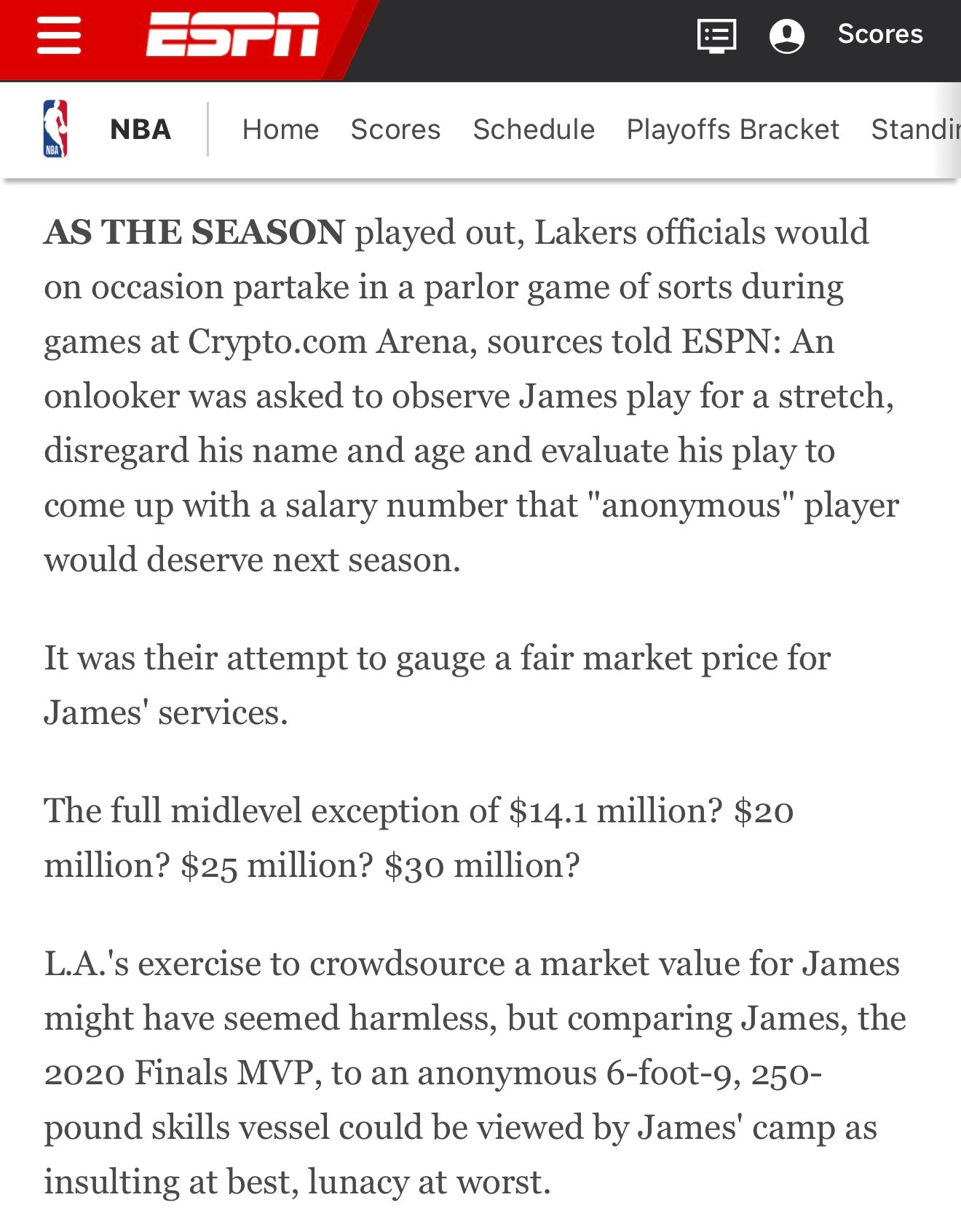 Dave：据ESPN消息人士透露，随着赛季的推进，湖人队高管在主场球馆观看比赛时