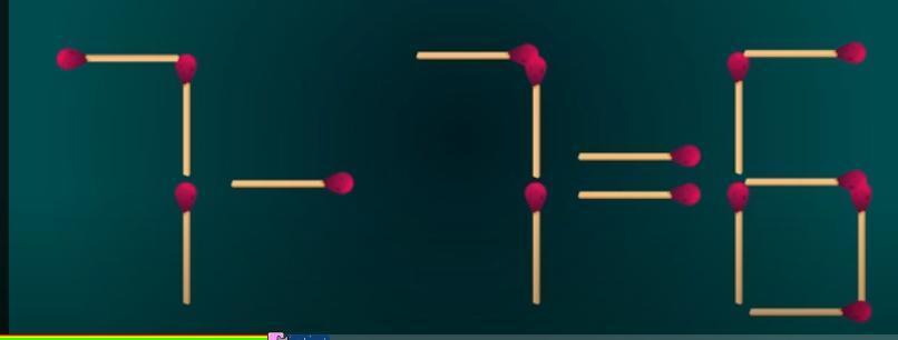 嘿！聪明脑袋快集合！这里有道超有趣的火柴等式谜题——“7-7=6”，一