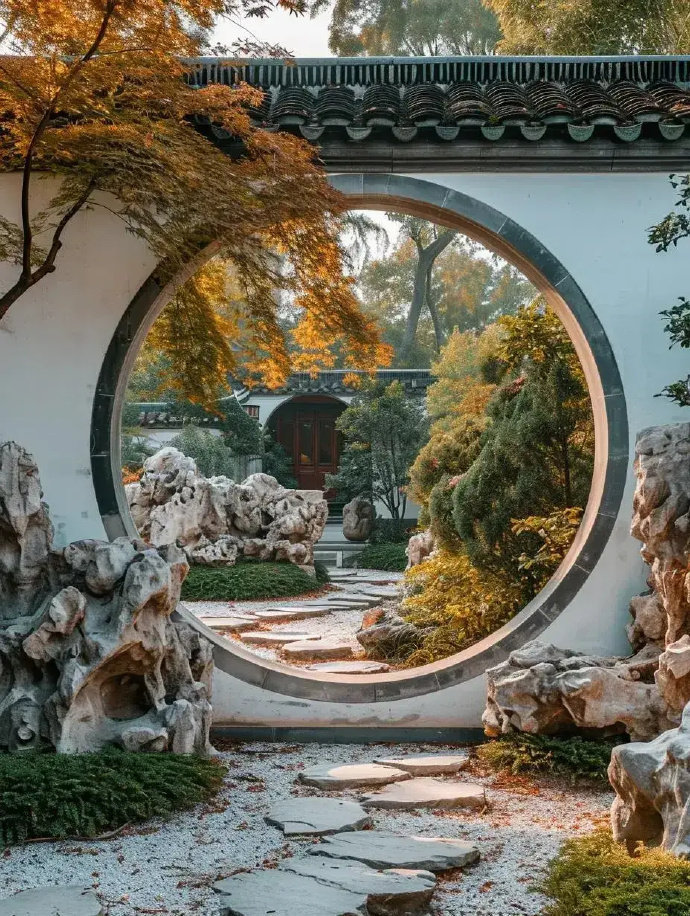 中国园林的借景太绝了，老祖宗的审美是这个地球断崖式的一流。​​​​