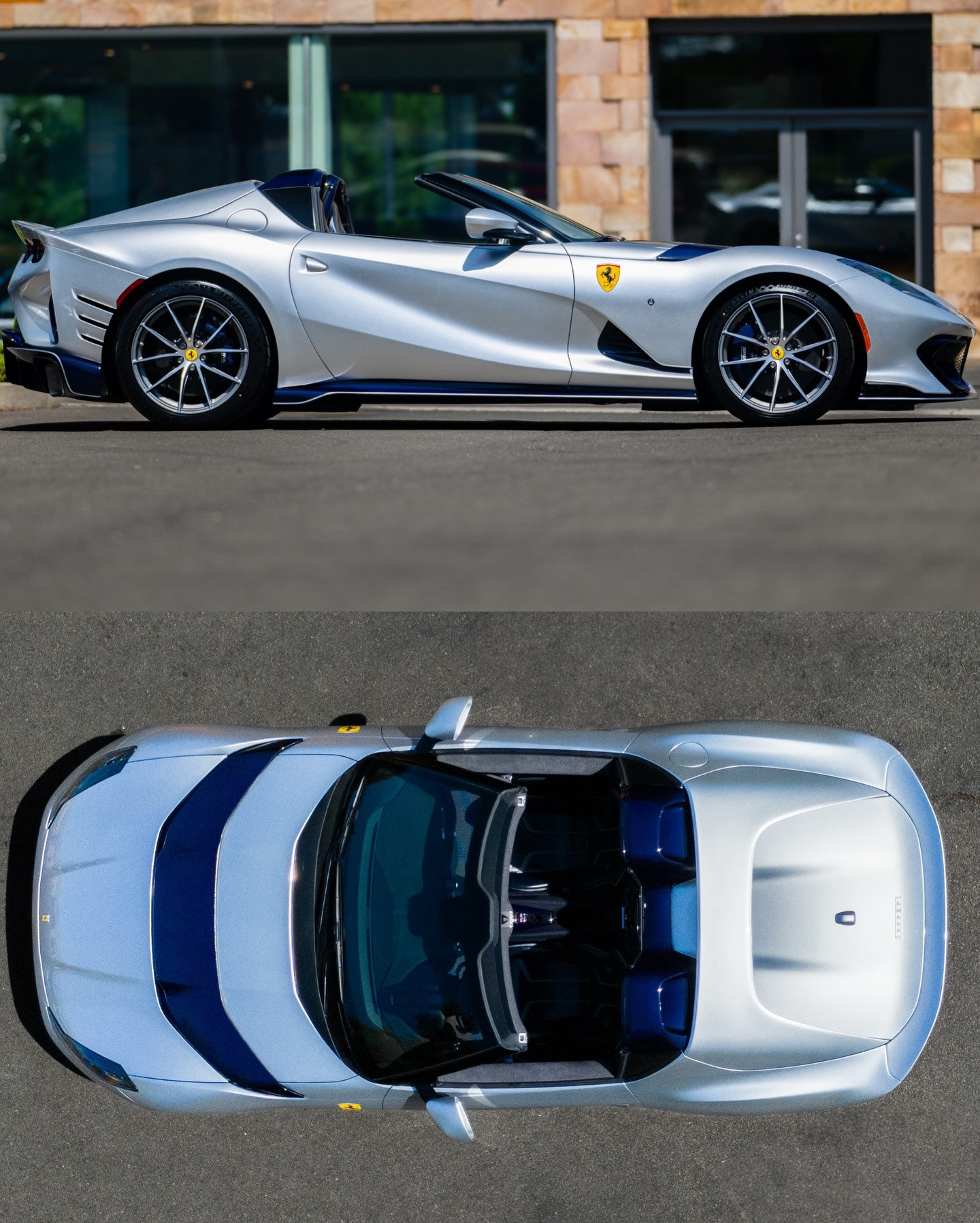 Ferrari812CompetizioneAperta法拉利银外蓝内这