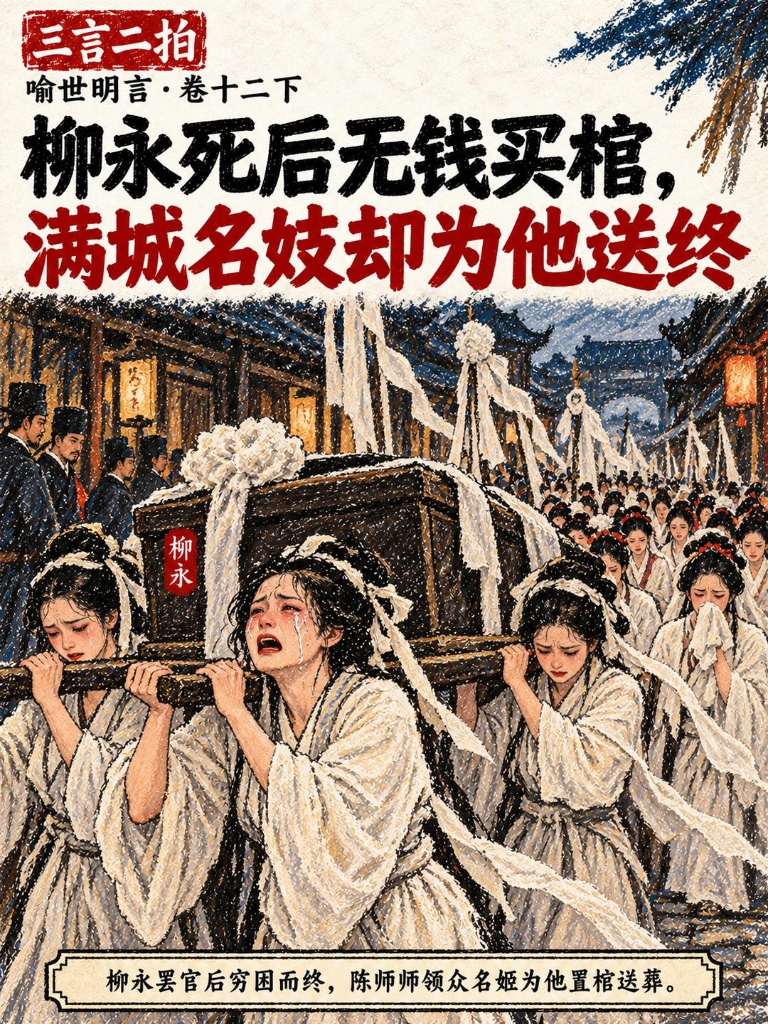 柳永死在姬女家里，姬女凑钱埋的他，这事是真的。柳永，考了一辈子进士，好不容易做了