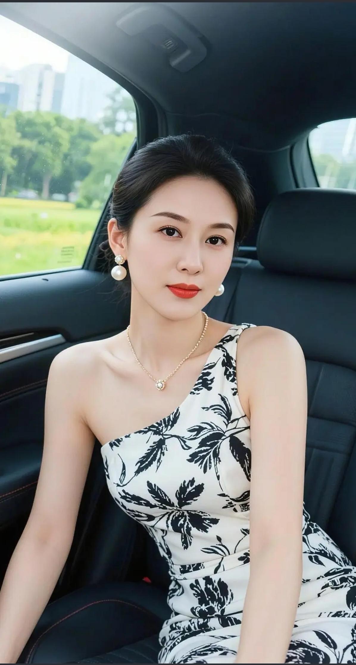 车中美人笑，花间玉佩摇。