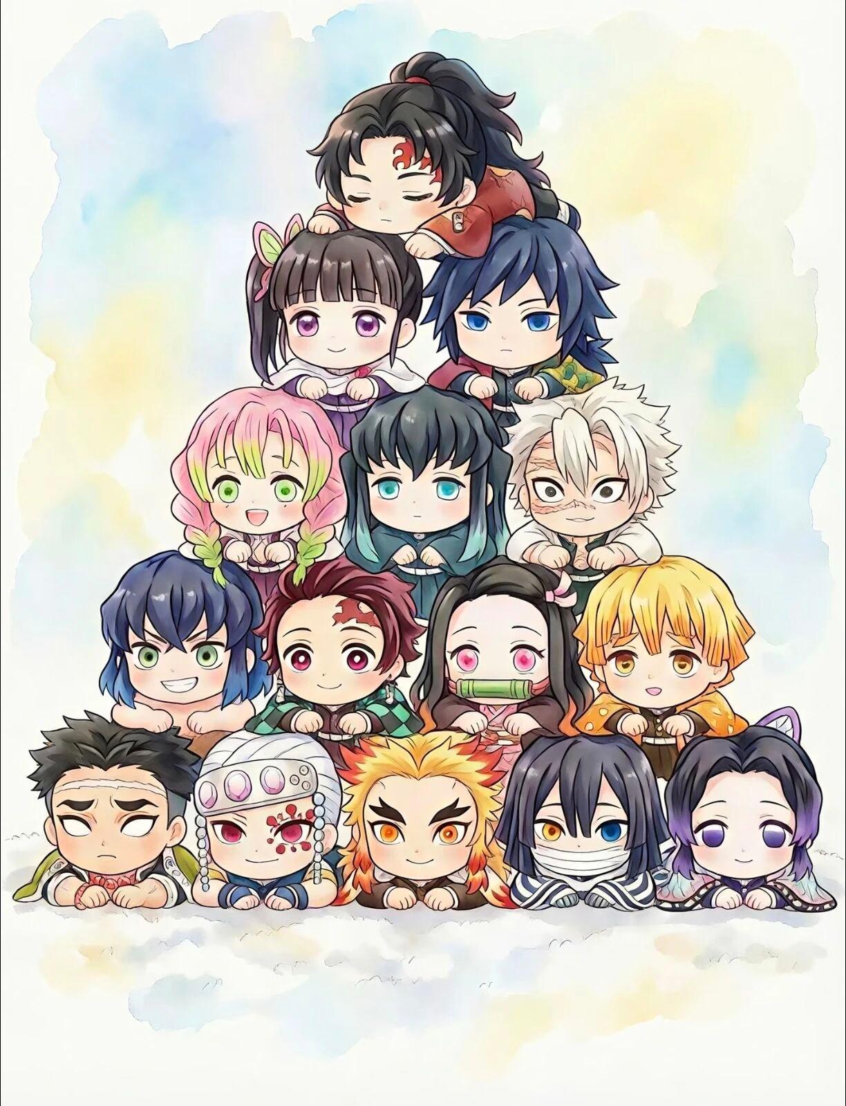 动漫超话创作官超话repo日记新年迎喜番大家一起来叠叠乐啊！鬼灭之刃主角团叠叠乐