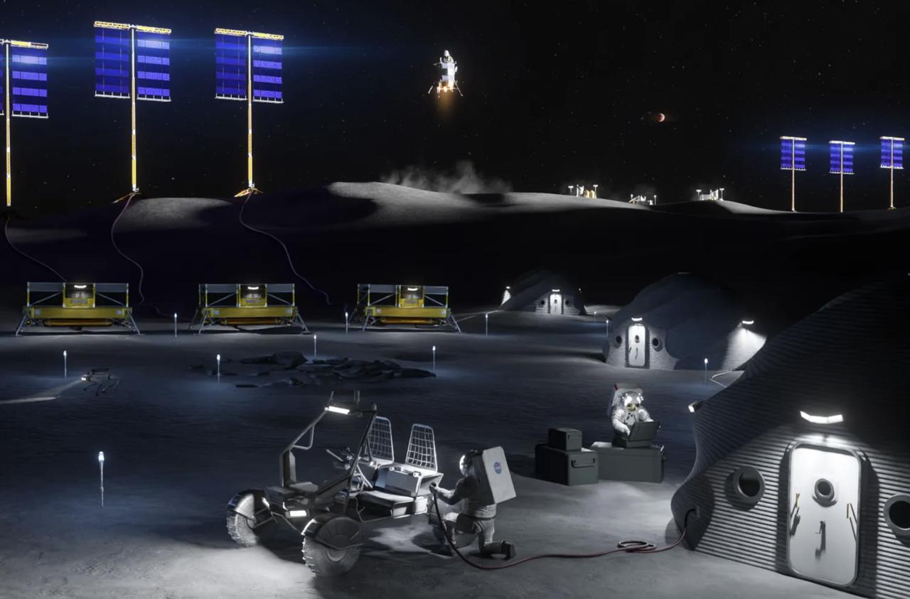 NASA发布月球基地建设计划：NASA近期宣布了价值数亿美元的一系列新合同，用