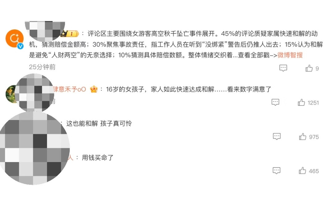 说实话，这个事情跟别的鲨仁案不一样，怎么说都属于意外。除了和解还能怎么样呢