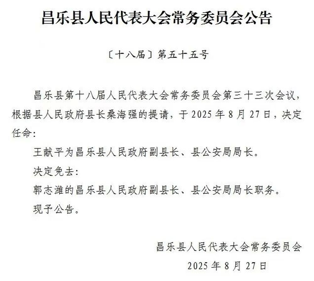 山东3市最新人事任免