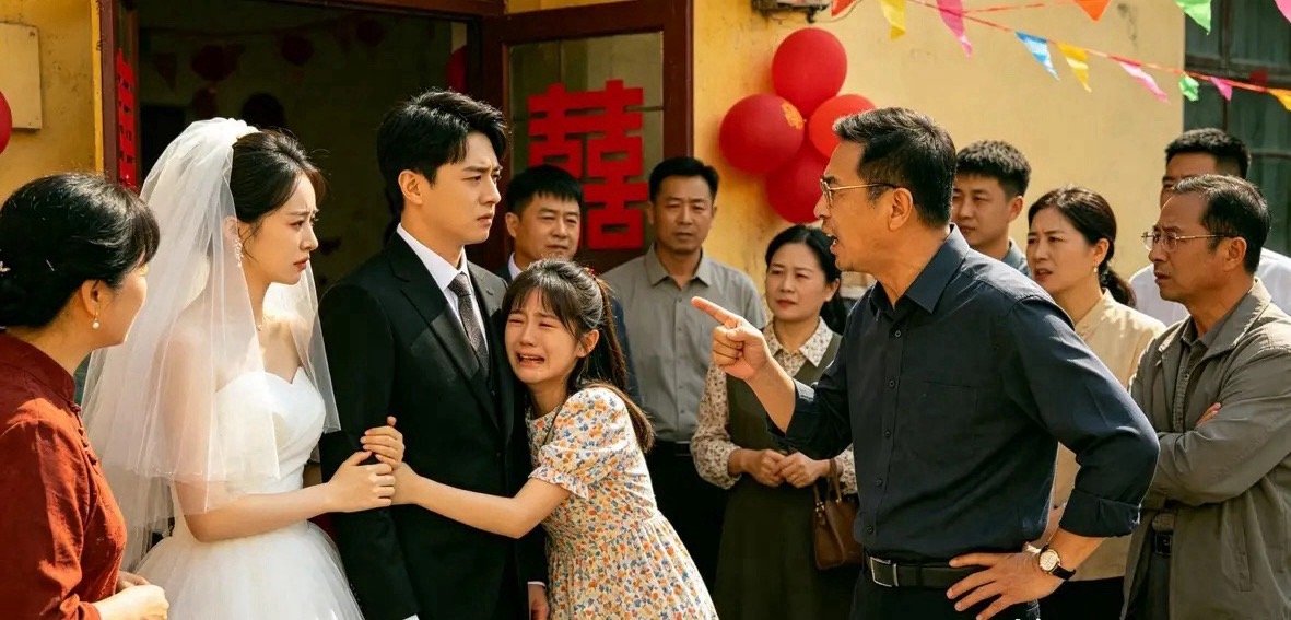 一男子因凑不足26万彩礼，分手后另娶她人，谁知，前女友听闻消息当场胡闹。婚礼当天
