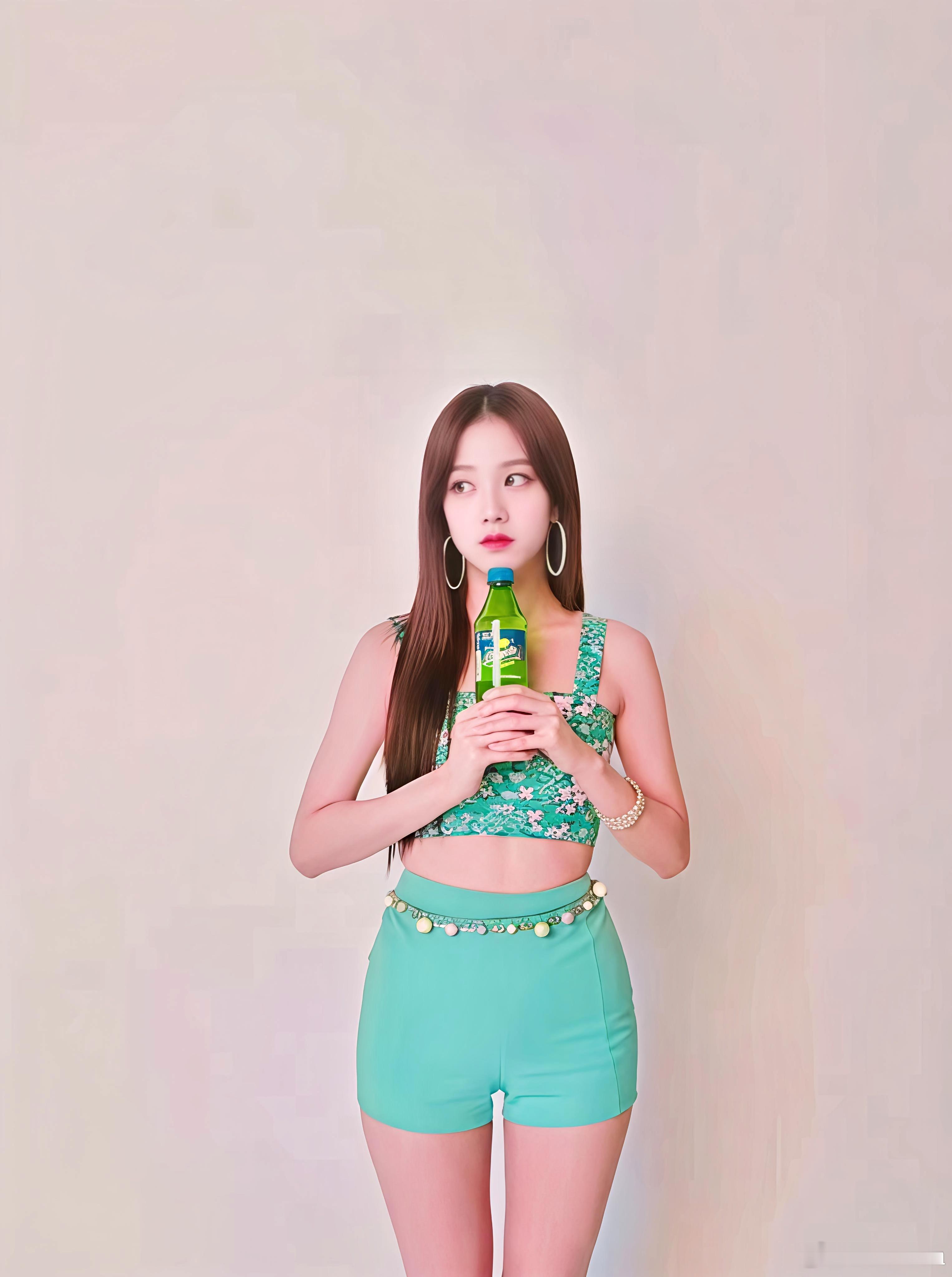 #kimjisoo#早期jisoo参加雪碧活动神图​