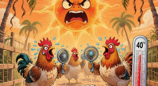 广东的鸡，先于广东人扛不住了🌡️天气广东人常说："我什么大风大浪没见过。