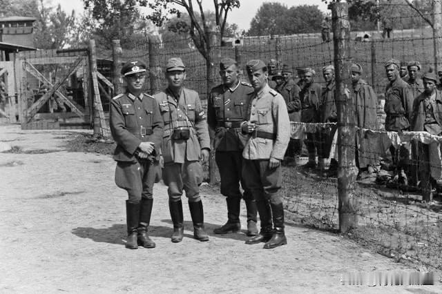 一张有意思的老照片。1942年秋，日本陆军摄影记者佐佐本逊二，在德国军官的陪同