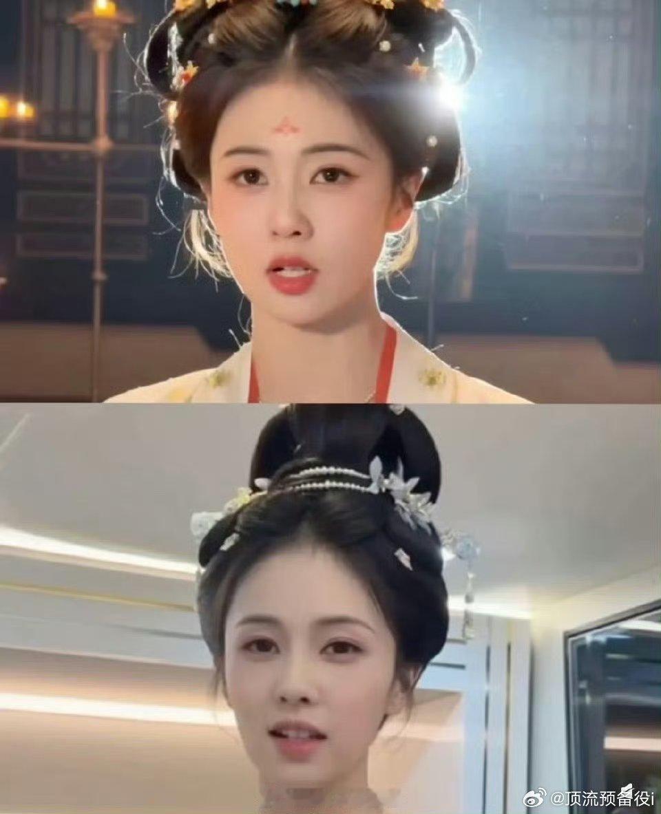 白鹿还是稍微有些脸颊肉更好看哎，胖一点点显着很有少女感​​​
