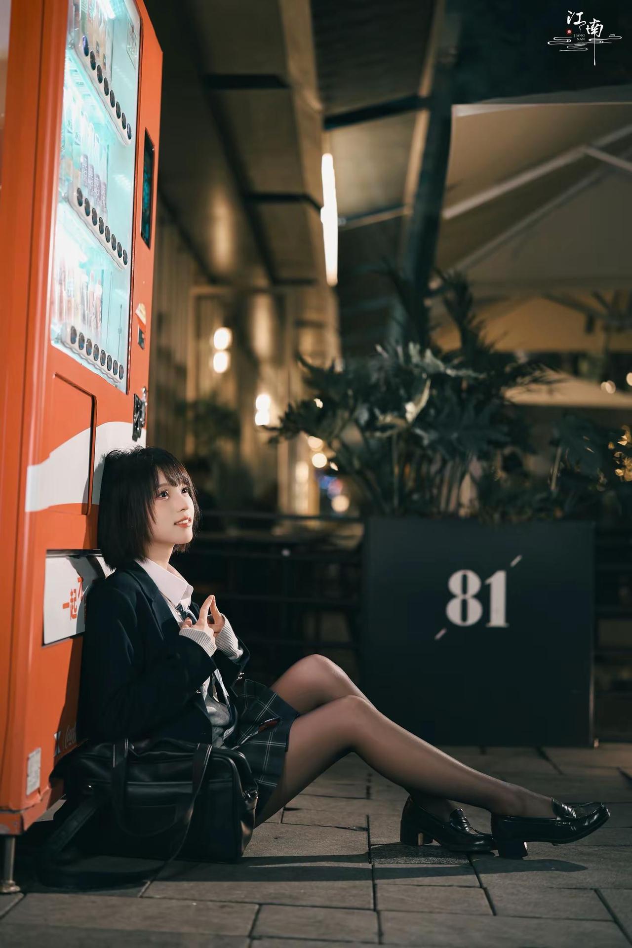 夜景jk.写真情绪片jk夜景人像写真