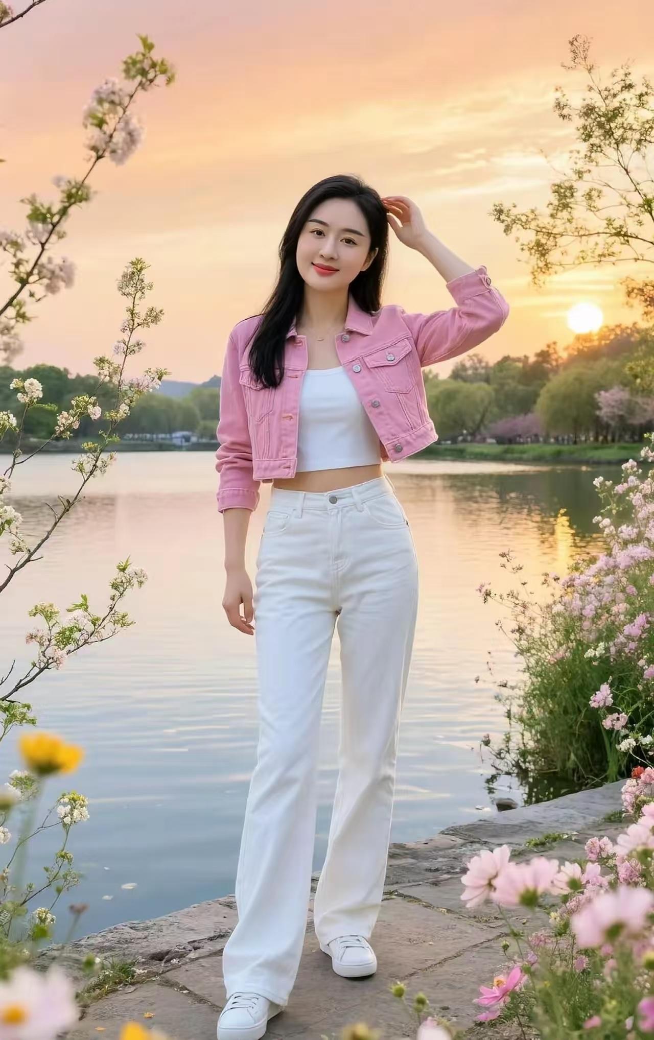 七律·四月欣怀文//青云四月芳菲景未残，和风暖日媚尘寰；眸含星彩心藏爱