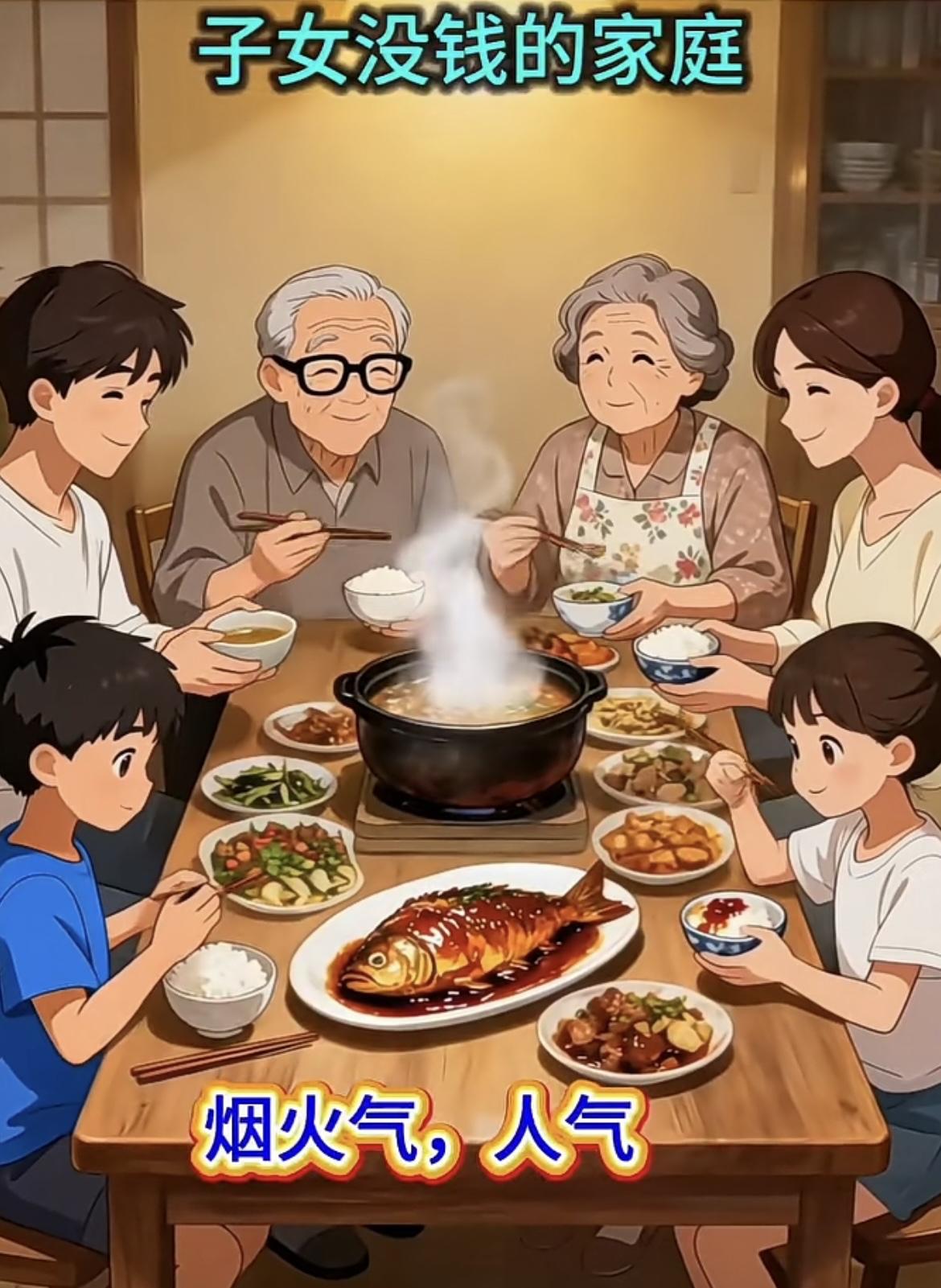 “有钱，没钱，都不打紧，只要家人在就是幸福”[吃瓜][吃瓜]