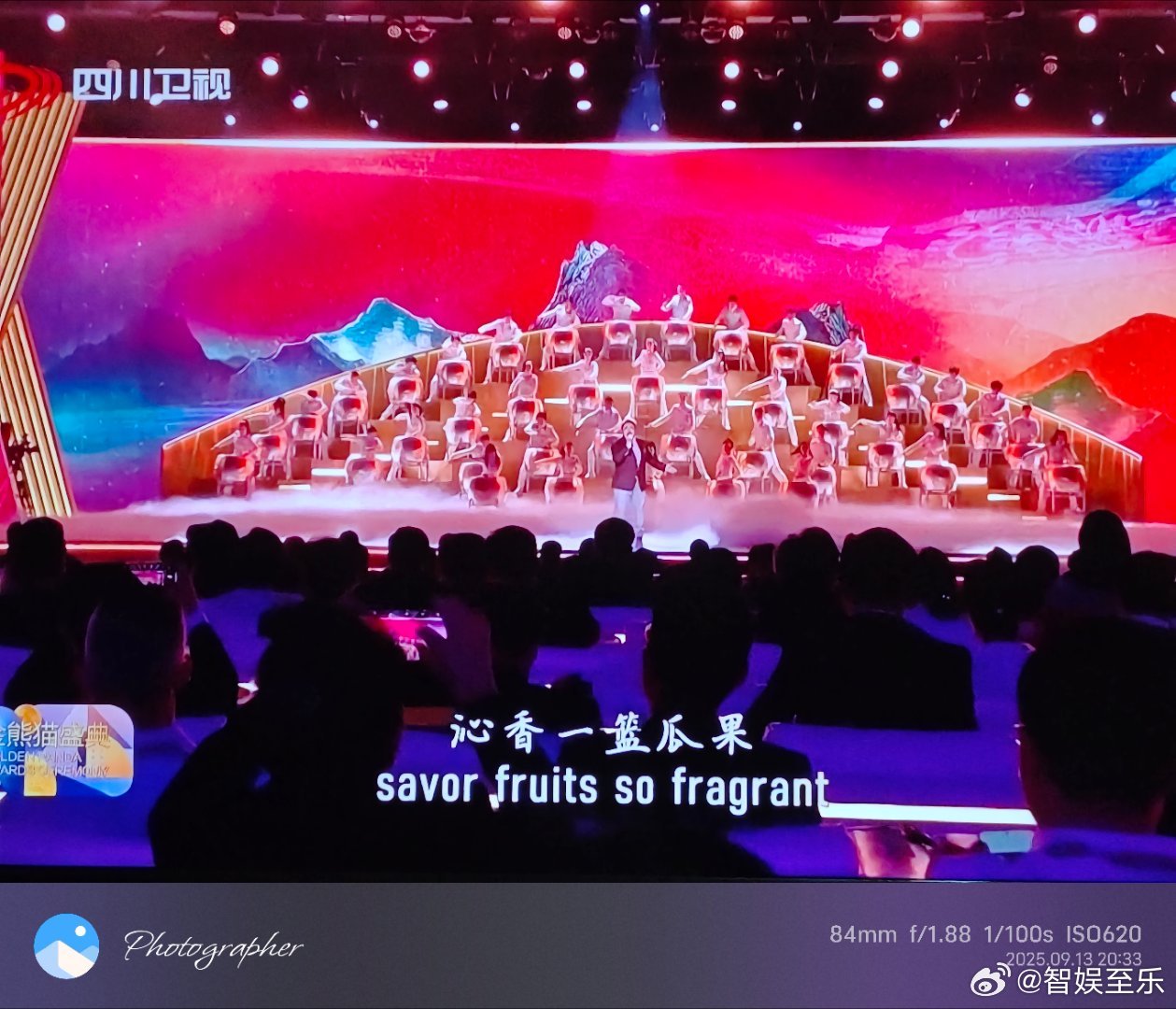 好久好久没看四川卫视了！现在各种颁奖礼越来越多，成都金熊猫来得有点晚，才第二届，