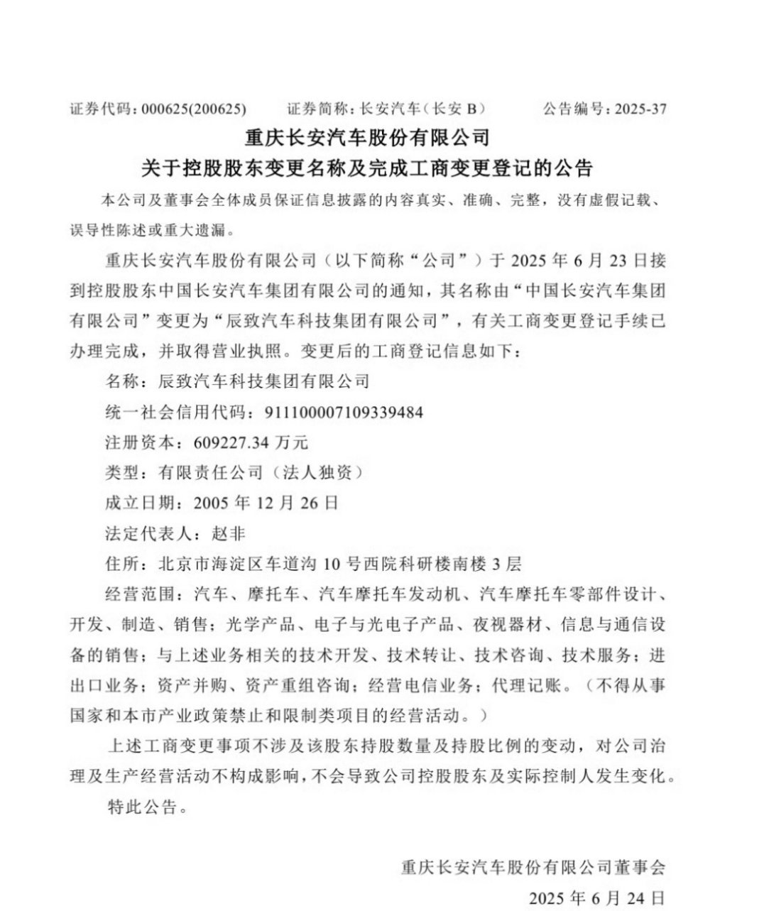 长安汽车控股股东改名了，不是公司和品牌名字改名啊，看到有些朋友有点误解了，应该还
