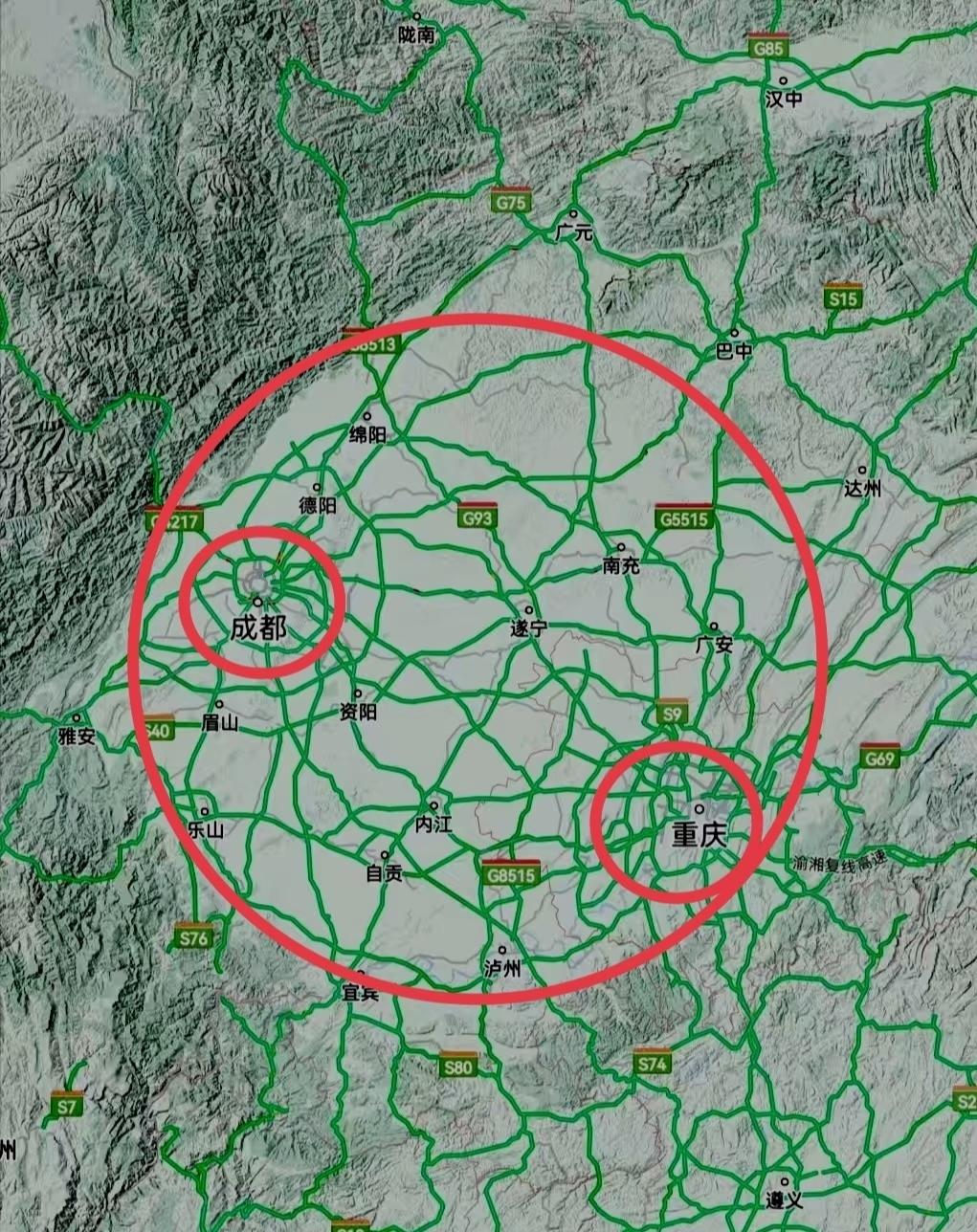四川盆地为何没有出现成都重庆体量的第三城[吐舌头眯眼睛笑]