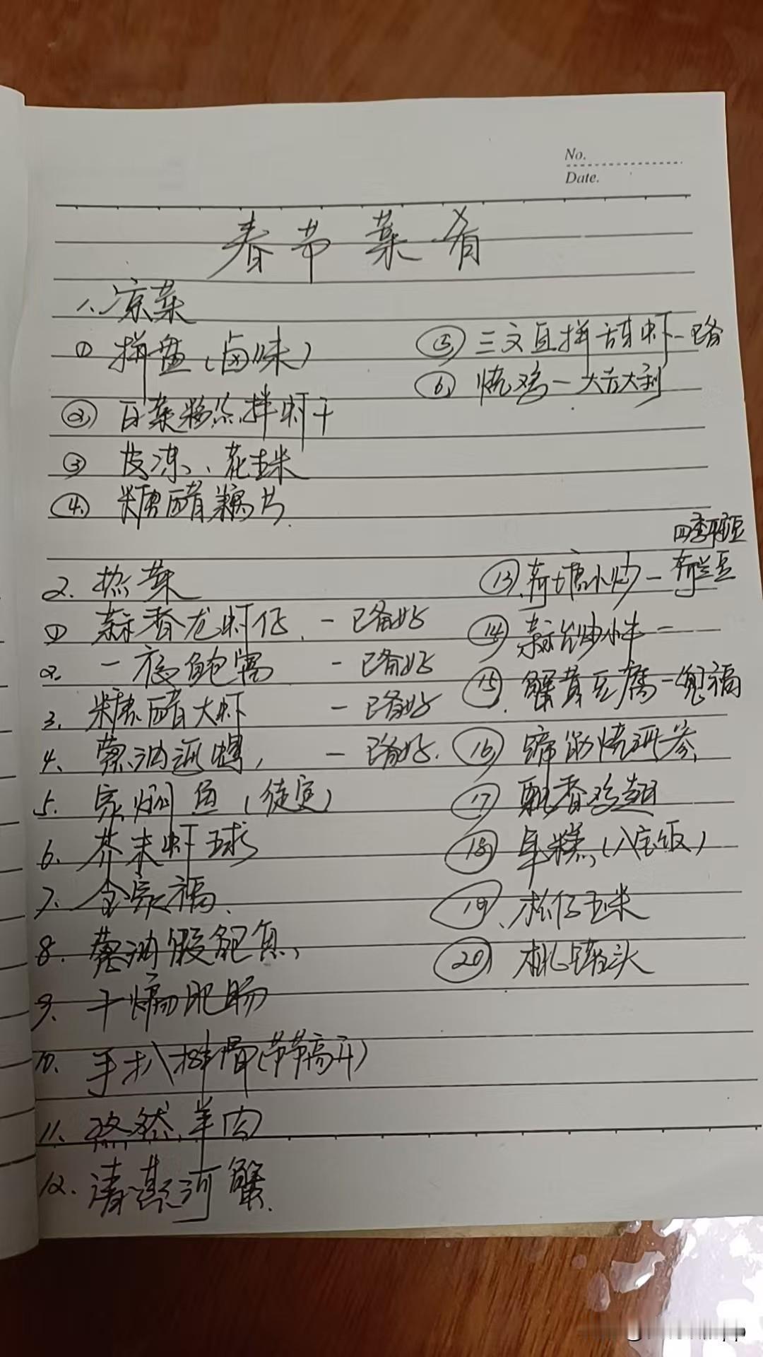 一年一度年夜饭拉菜单环节到了！依旧是小姨拉菜单！从23年开始这似乎成了我们家的传