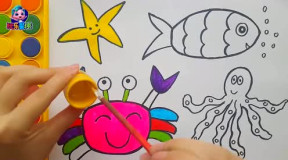 儿童画画图螃蟹