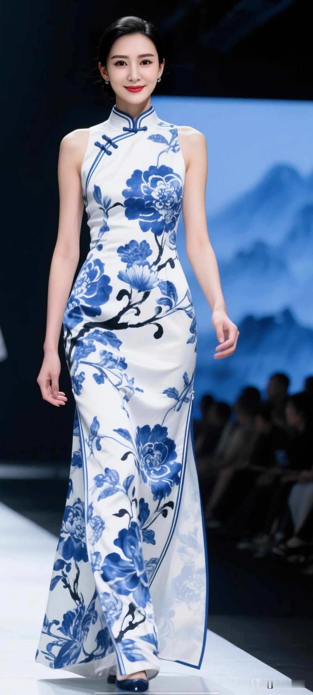 青花瓷旗袍秀，品不一样的风采。
