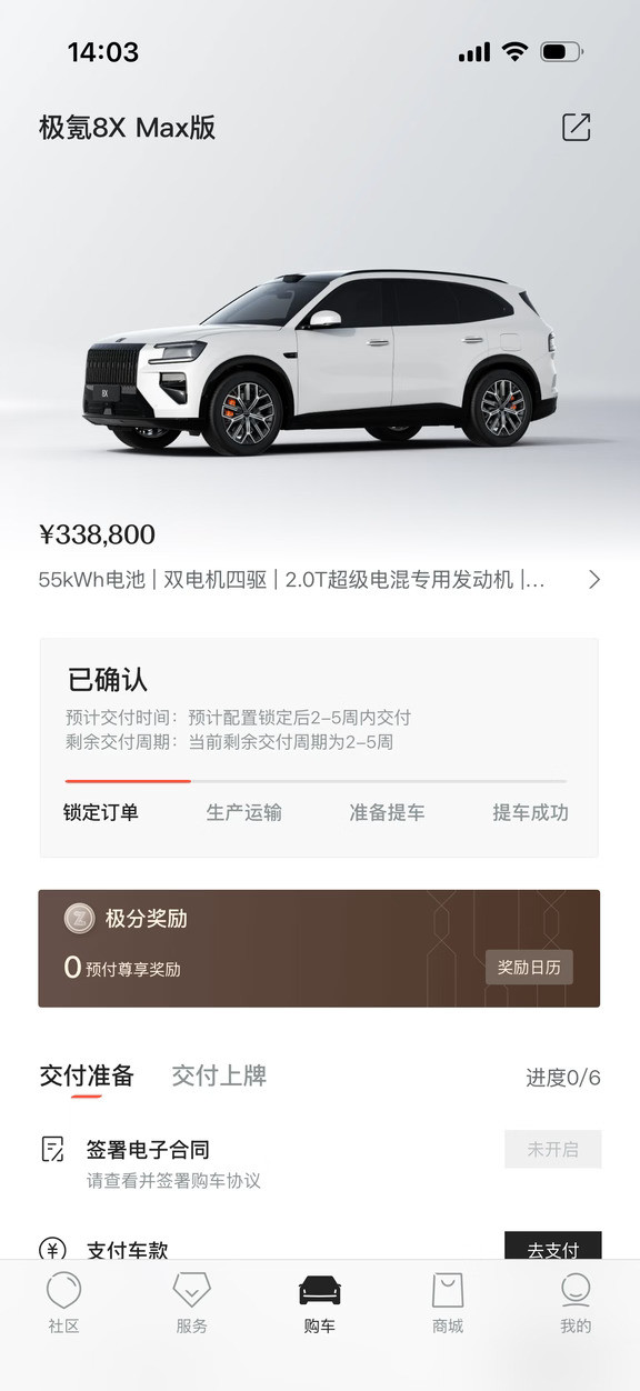 两年内的第四辆车极氪8x