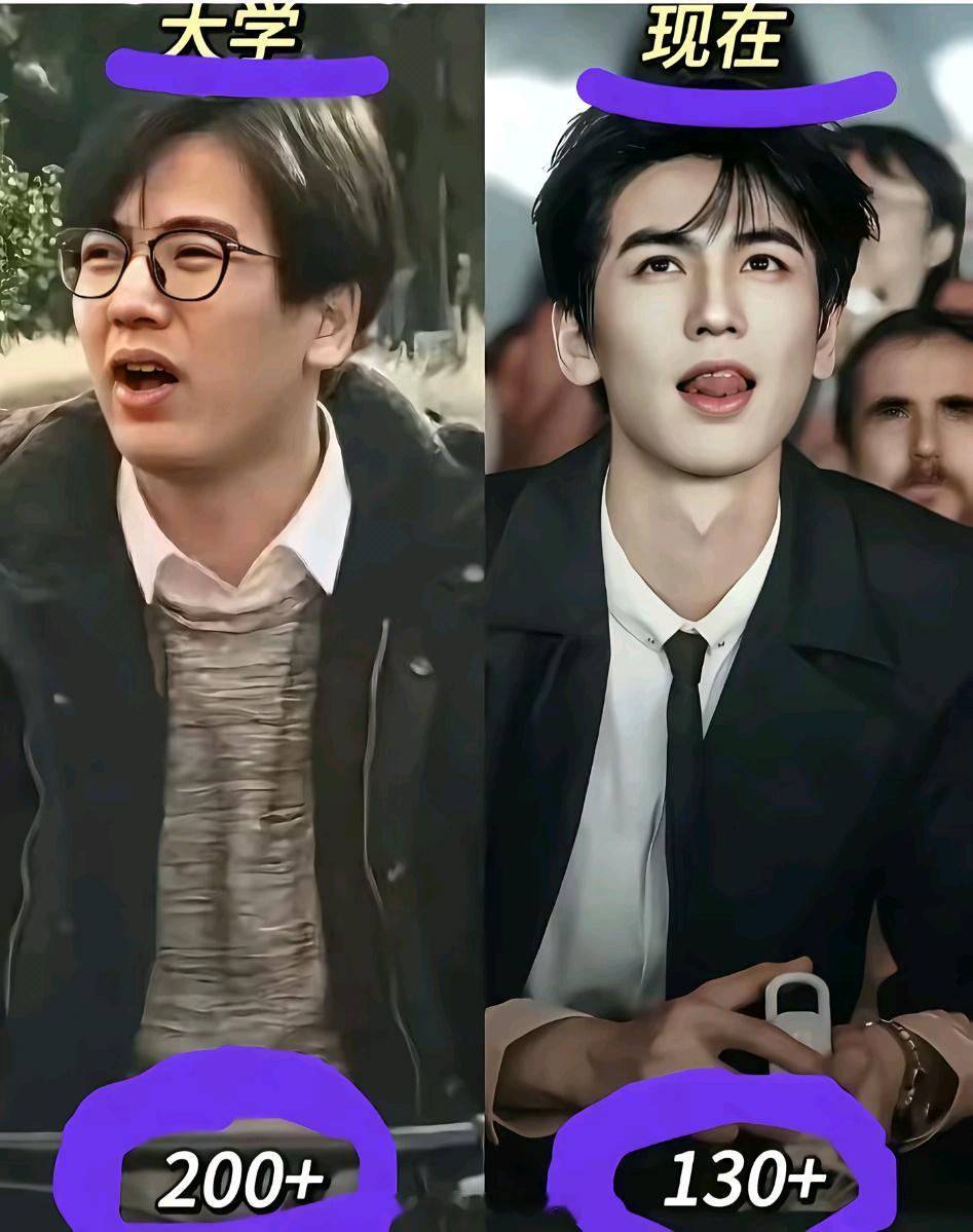 原来张凌赫早期的样子是这样，果然胖子就是潜力股啊！​​​