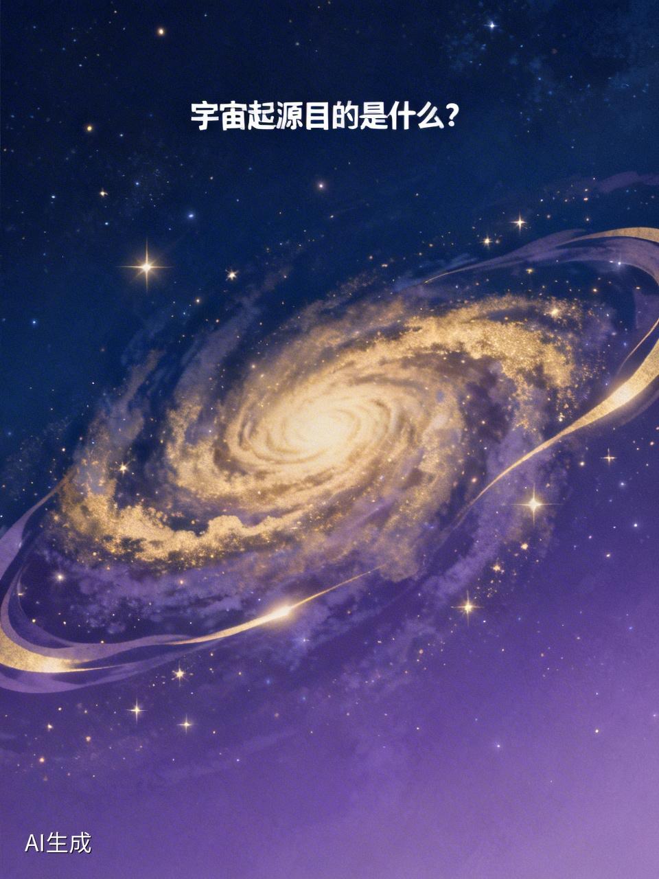 宇宙起源目的是什么?宇宙太大太大，指的不是物理空间。