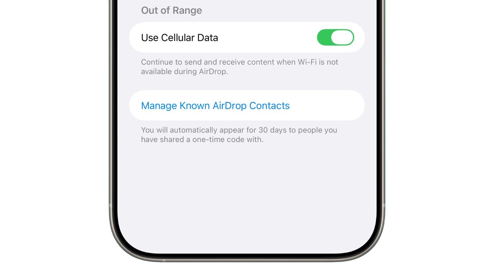 【iOS26.2Beta3新增了“管理已知隔空投送联系人”的功能】iOS