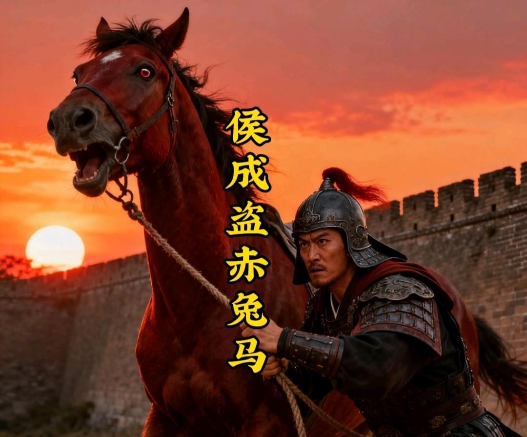 真搞笑！《三国演义》中吕布被围下邳时，侯成轻易就将赤兔马盗出献给了曹操。玩儿呢！