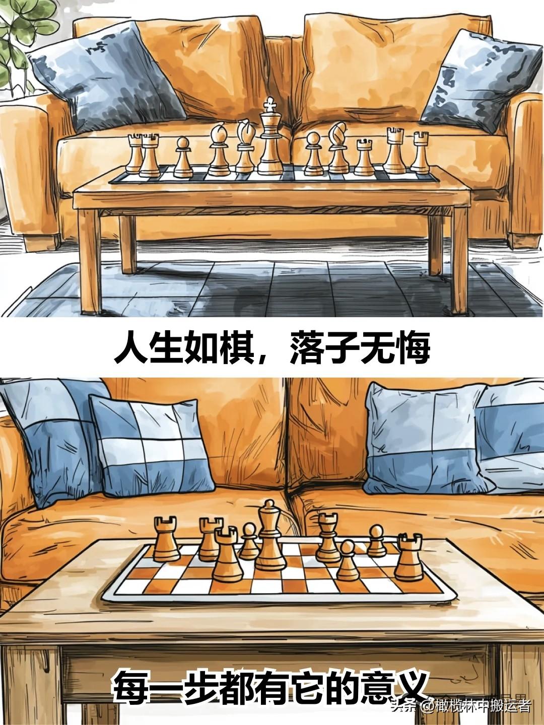 治愈漫画I人生如棋，落子无悔，每一步都有它的意义漫画治愈时刻漫画治愈心灵