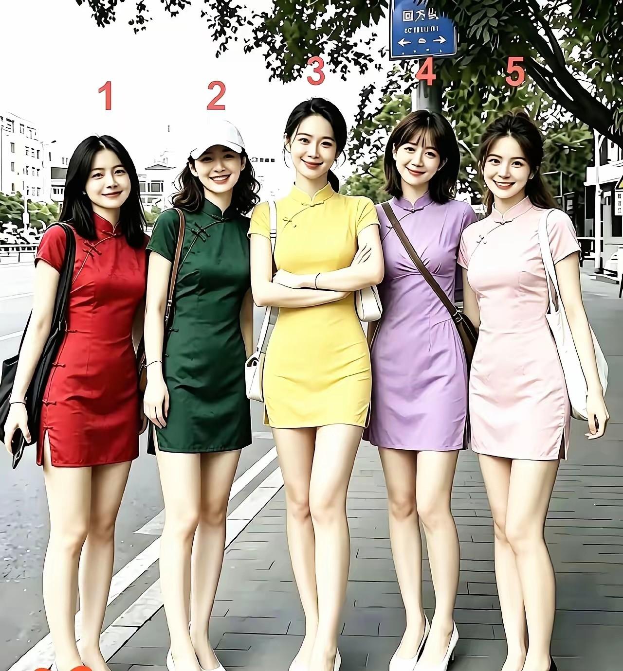 1~5位美女，让你一见钟情的是哪一位？相中了赶紧带回家好好过日子，疼她，爱她。